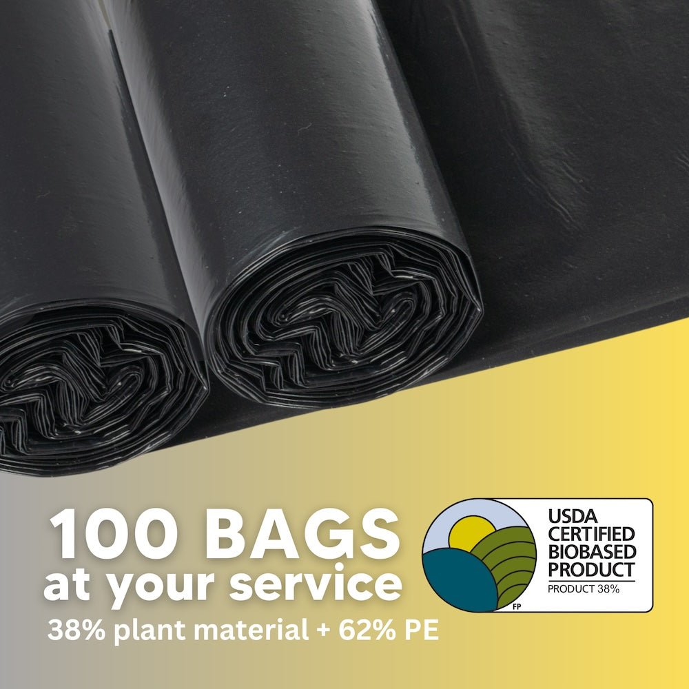 45 Gallon Bio - Based Trash Bag Case of 100 - Foresight USA