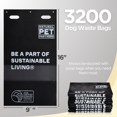 Large Certified Biobased Commercial Bulk Dog Waste Bags (Headers)