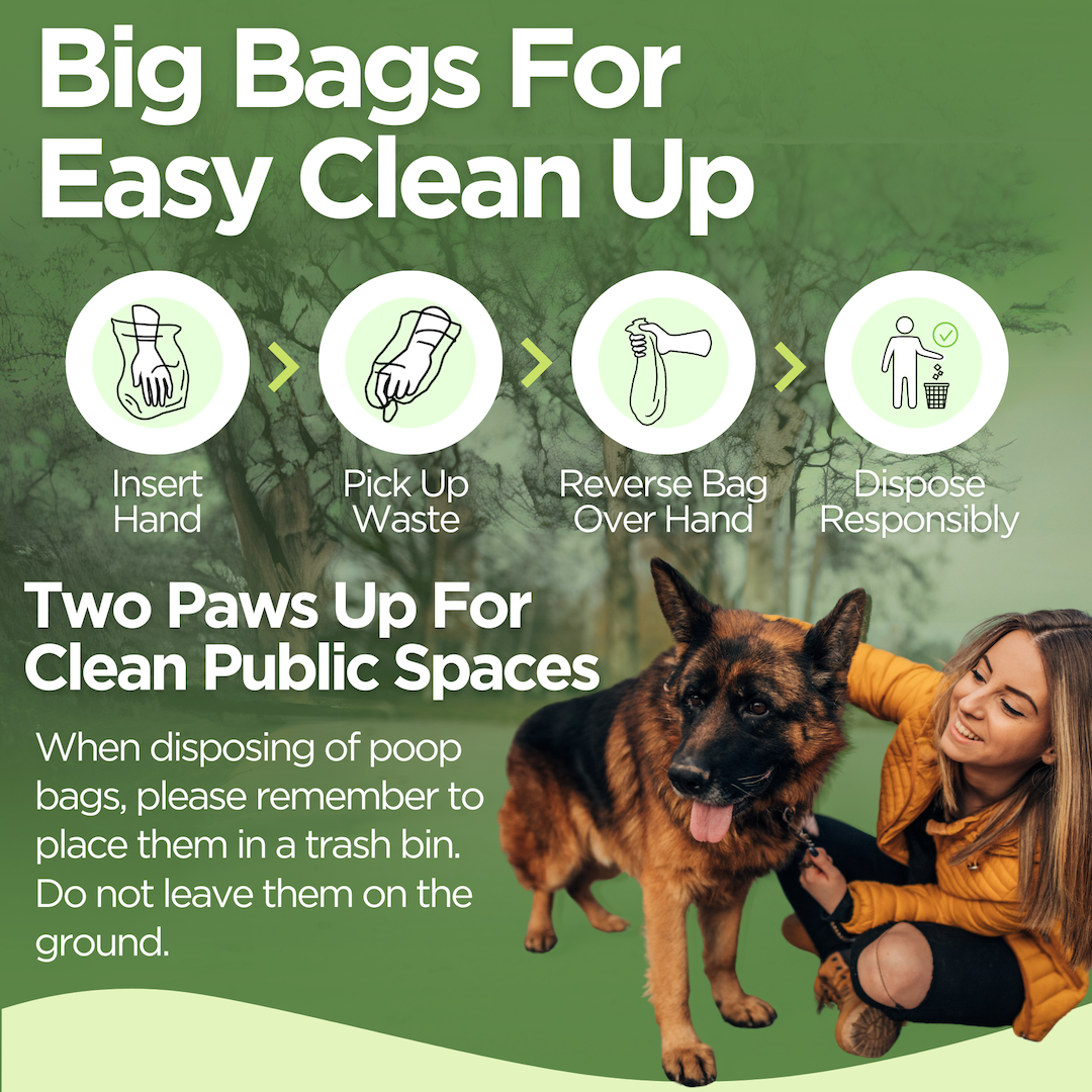 Large Compostable Commercial Bulk Dog Waste Bags (Headers)